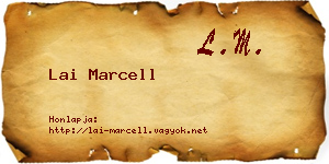 Lai Marcell névjegykártya